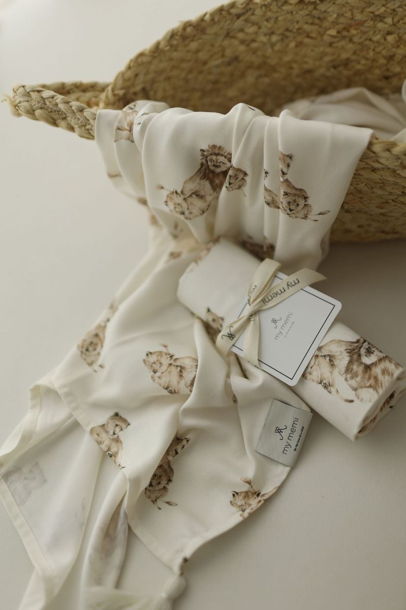 Bambusbettwäsche mit Füllung 75x95 - lions 