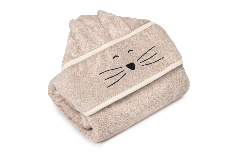 Bambus großes Handtuch Beige - Cat