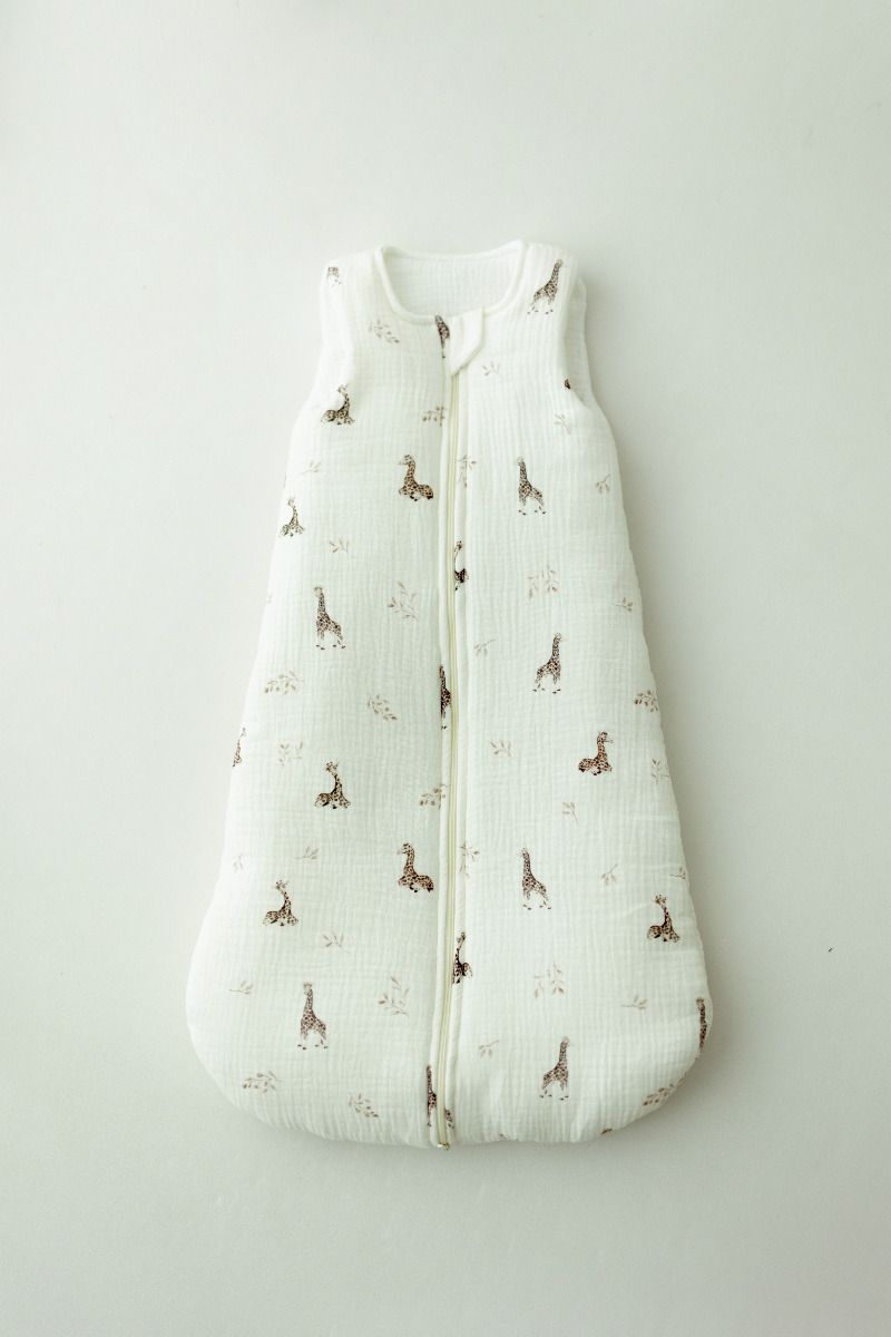 Bio Baumwolle Musselin Babyschlafsack 5 - 18 Monate 2.5 TOG - giraffes