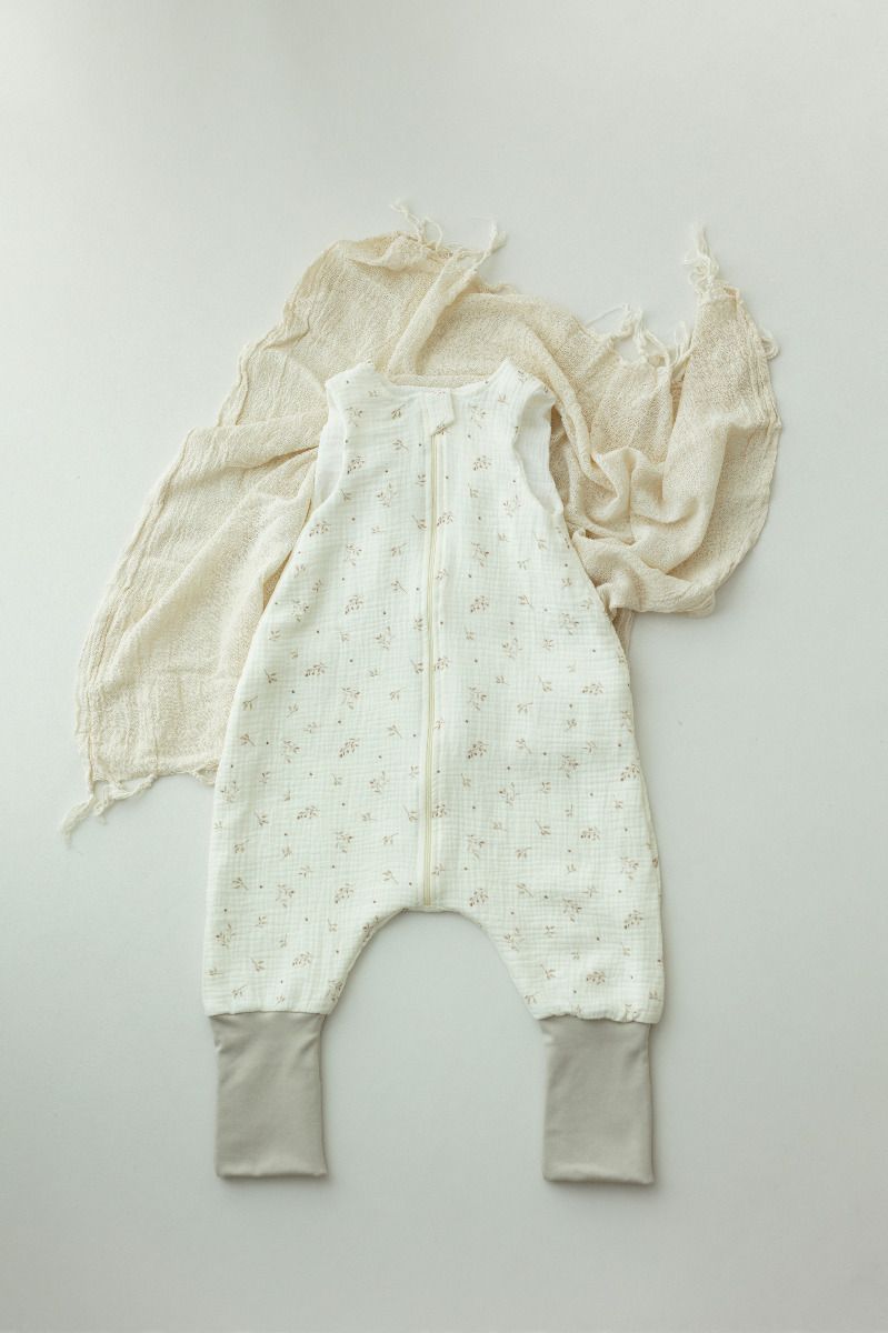 Bio Baumwolle Musselin Babyschlafsack mit Beinen 1 - 3 Jahre 1.0 TOG - twigs