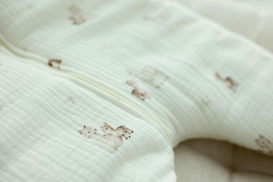 Bio Baumwolle Musselin Babyschlafsack mit Beinen 1 - 3 Jahre 2.5 TOG - alpacas