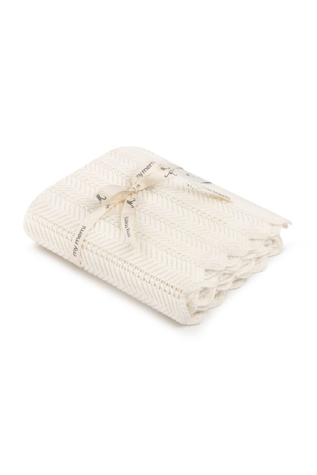 Bambus Babydecke Cream 80x100 - Feather