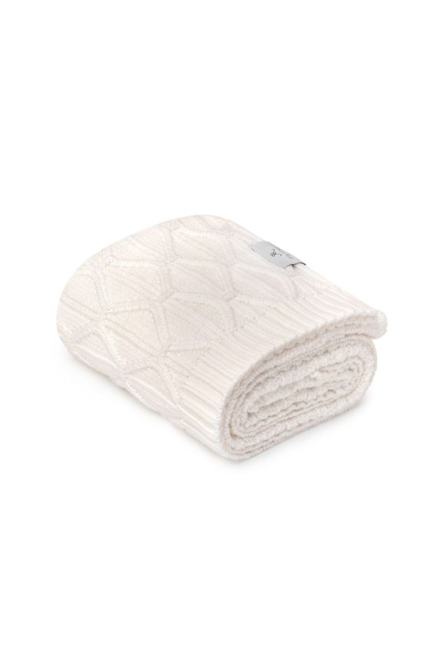 Warme Babydecke aus 100% Merinowolle Cream Wave  – Premium Collection