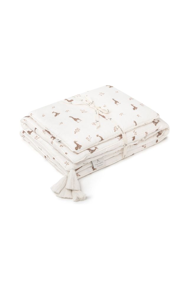 Bambusbettwäsche mit Füllung 75x95 - giraffes