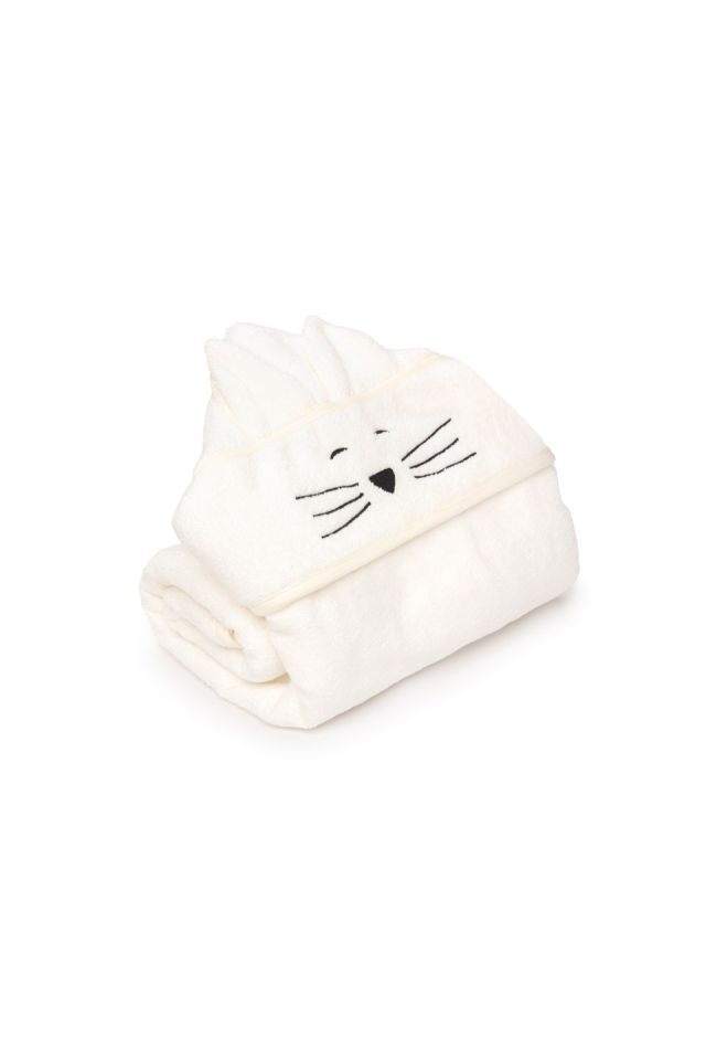 Bambus großes Handtuch Cream - Cat