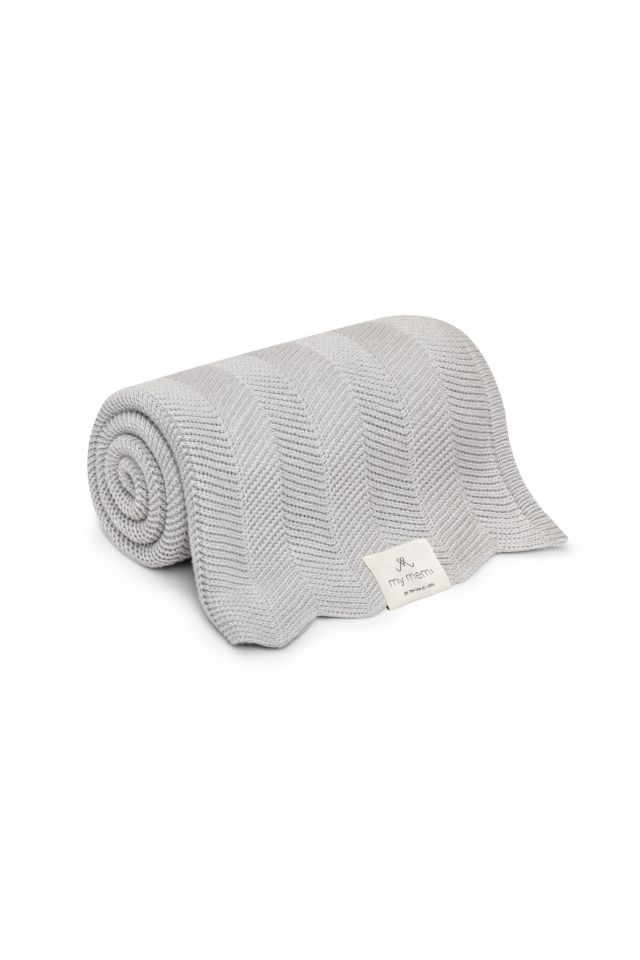 Bambus Babydecke Light Grey 80x100 - Fir