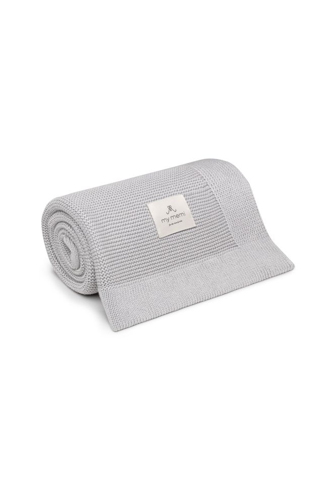 Bambus Babydecke Light Grey 80x100 - Classic