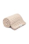 Plaid Decke aus 100% Merinowolle Warm Beige (Warmes Beige) – Premium Collection MY MEMI
